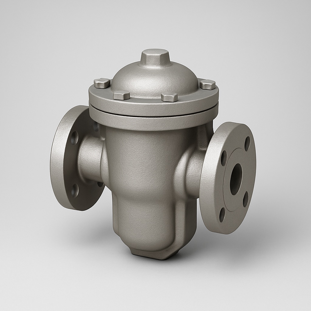 Kondenspotte (dampfelle) for effektiv drenering av kondensat i dampsystemer