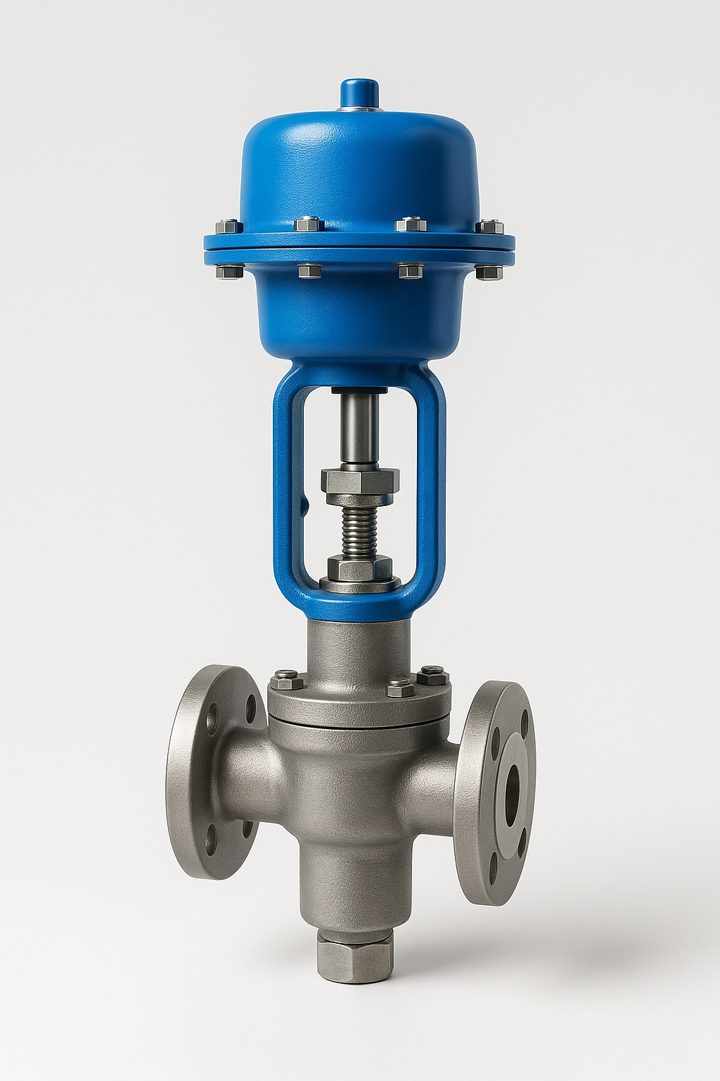 Reguleringsventil for presis styring av trykk og flow i damp